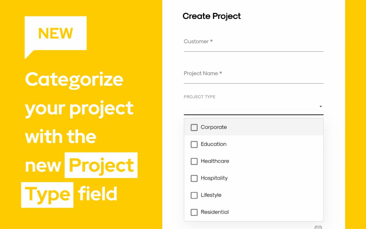 Categorize your project clearly with the new Project Type field