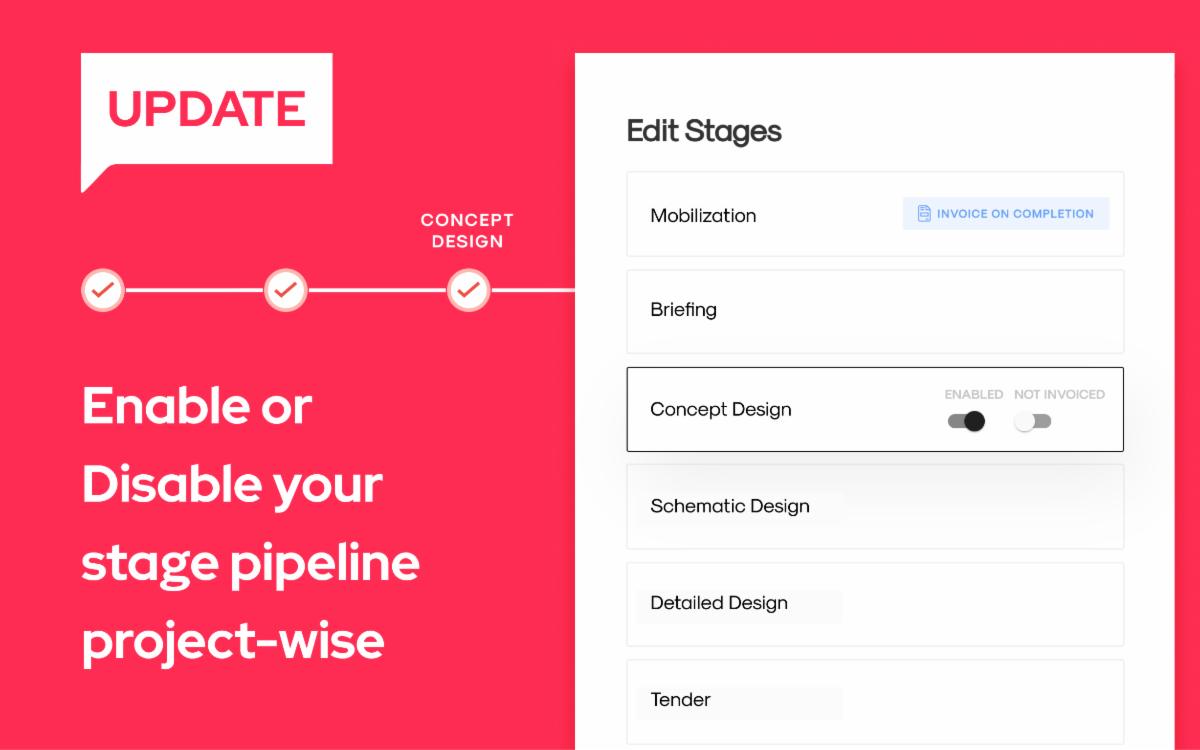 Enable or Disable your stage pipeline project-wise
